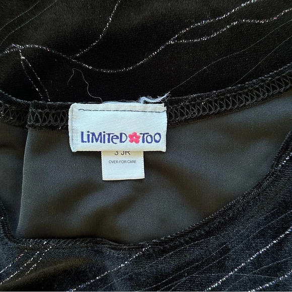 Vintage Y2k Dress Size Medium Black Velvet Glitter Whimsigoth - Picture 6 of 8